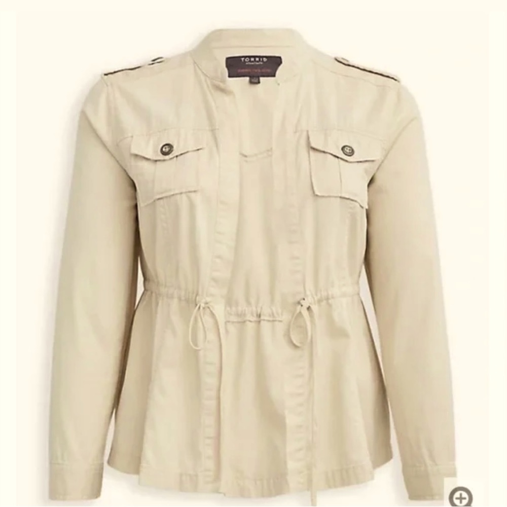 Torrid twill peplum jacket